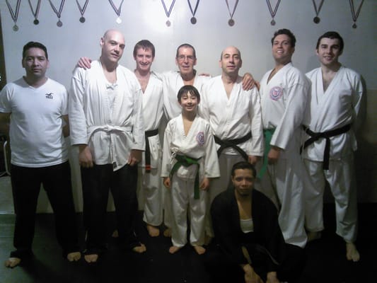 5 promotions in one day!  Sensei Shlomo - Nidan, Fred - Shodan, Miguel - brown belt, Aaron & Josh - green belt. Congratulations!