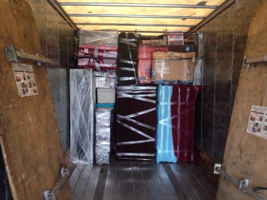 Loading truck for interstate move