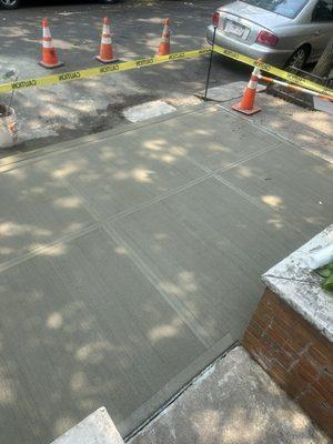 Concrete sidewalks