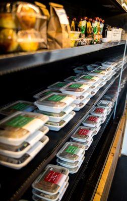 Pre-packaged ready-to-eat meals.