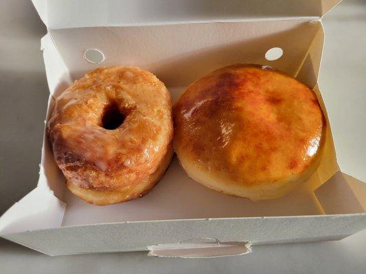 Cronut and creme brulee donut with custard