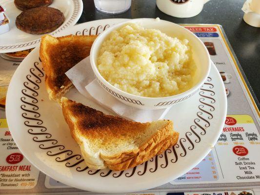 Grits and toast