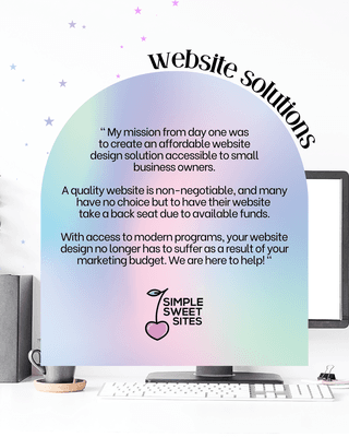 An affordable website design solution accessible for small business owners. Your online presence is your first impression. Make it great!