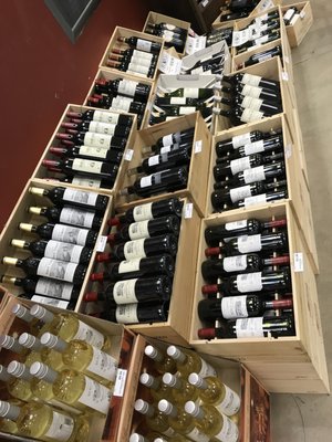 Great selection of Old World and New World wines.