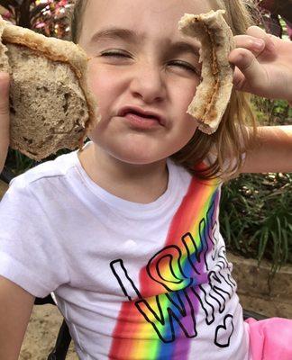 Peanut butter on Classic Rye...great for picnics and crazy faces!