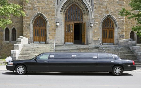 Limo in front of Church