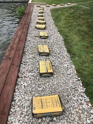 Now the concrete goes on before the topsoil. Some erosion prevention work we did on Pine Lake in Fenton Michigan the other day.