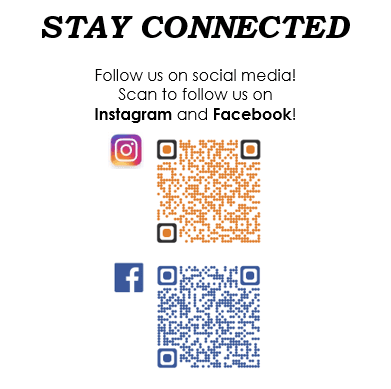 Follow up on social media! Scan the above QR codes