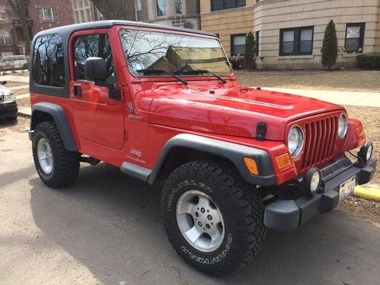 My jeep after the ladies special car wash