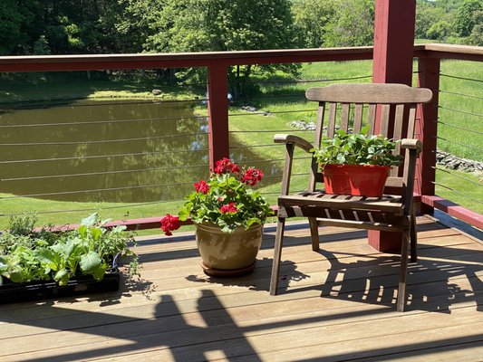 Relaxation overlooking the pond