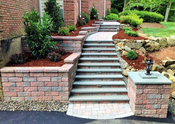 New front stairs with multiple landings