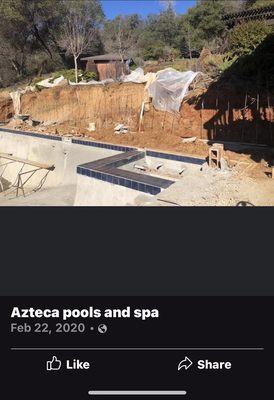 These are picture of our unfinished pool that Azteca Pool Owner Walked out on