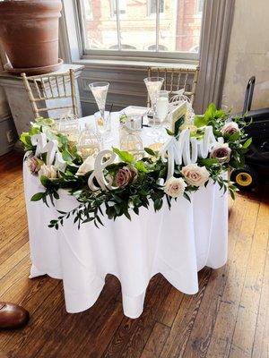 Bride and Groom Table