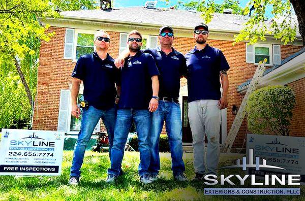 Skyline Exteriors Team, roofing, siding, gutters. Illinois top exteriors and construction company.