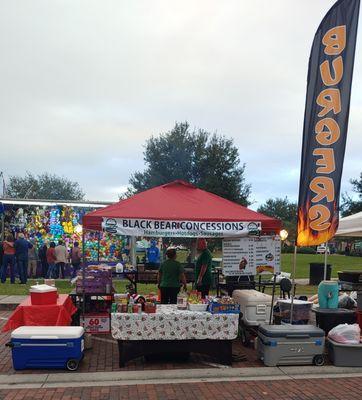 Set up at local farmers market