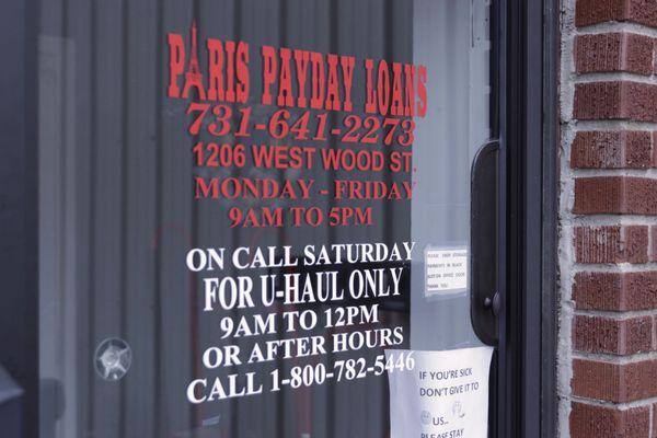 Pais Payday Loans in Paris, Tn