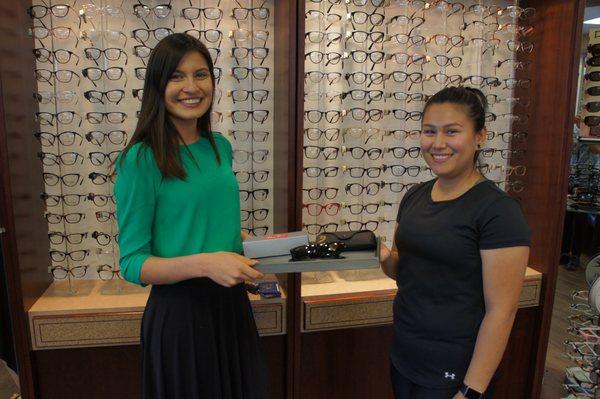 Congratulations Nancy!  She's the winner of a new pair of RayBan's!