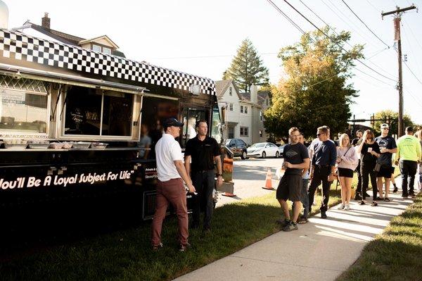 Cheesesteaks Event - People are lining up!