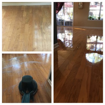 We clean and polish wood floors!