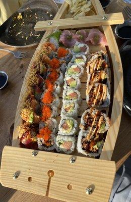 firecracker roll, lobster blossom roll, philadelphia roll, spider roll