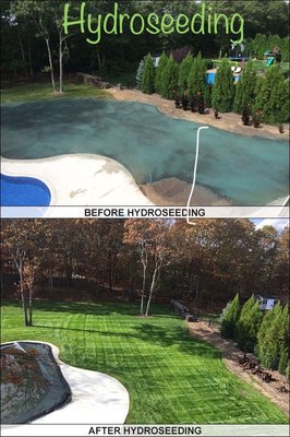 We specialize in hydroseeding. Check out our website for more information on how it works!