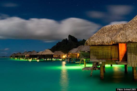 Bora Bora in the evening