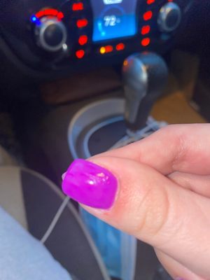 Smudged nail after getting it fixed