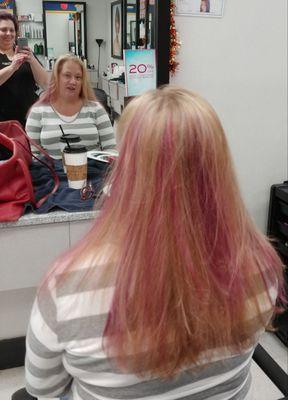 Purple and pink foils by Tanya!