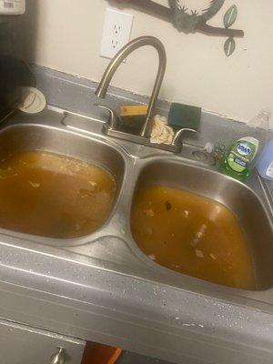 Floored sink that had been sitting for 2months without maintenance coming fix it