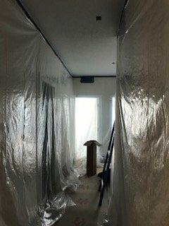 This was our hallway they sealed off!