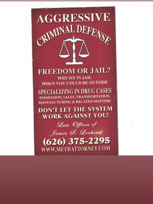 Specializing in criminal cases. Since 1990 and it's free consultation. We are ready to fight for you.