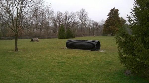 The west side of the entrance is for Waggin' Tails Bark Park.