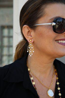 Ara 24kt Gold Collection. Pearl Earrings!