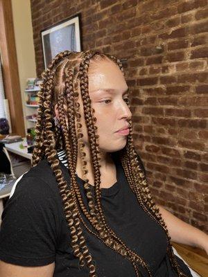 Ginger braids on a natural redhead