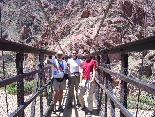 "black bridge" south kaibab trail, crossing the colorado river grand canyon, arizona