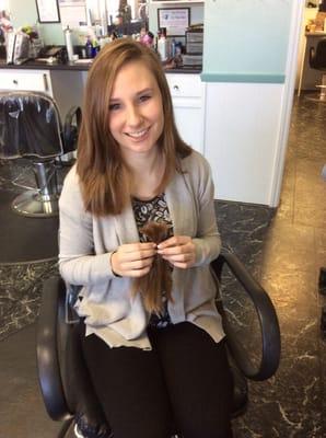 My daughter donated to "Locks of Love."