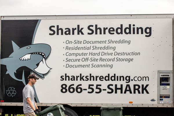 Shark Shredding provides business and residential shredding. Paper Shredding - On Site Paper Shredding Service