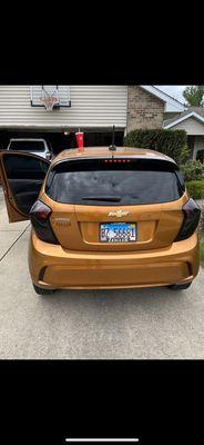 Tinted taillights with breaks on