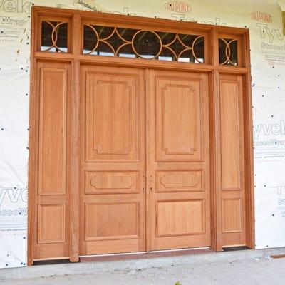 Custom Mahogany door unit.