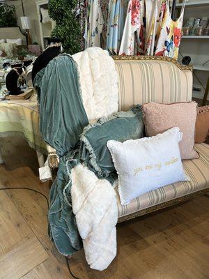 Custom, bedding, antiques