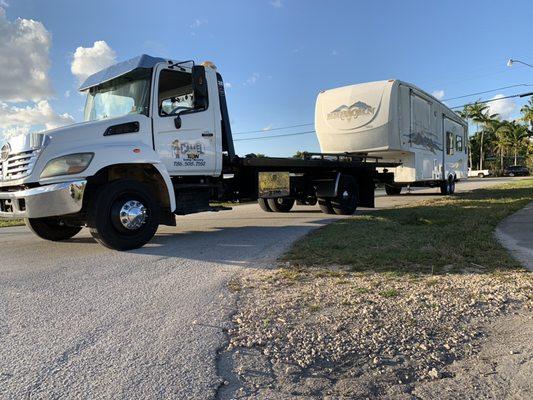 5th wheel trailer needs transport or moved around the yard ? Not an issue our trained and qualified staff will handle the job