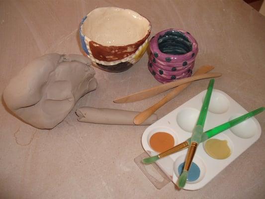 Come create with Clay! We have all the toold you need to create the perfect sculpture, dish, or anything! It's up to you!