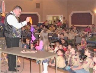 Mr Mike Performs For Blue & Gold Dinner For The Cub Scouts.