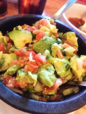 Fresh made guacamole. Some of the best I've ever had!