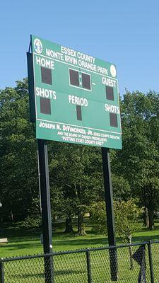 Soccer field score board