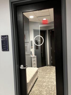 Spa door entry into business