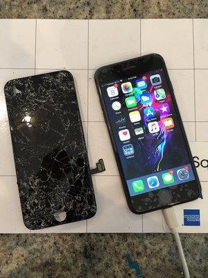 iPhone 8 screen replacement / check out our Instagram @americanmobileincny