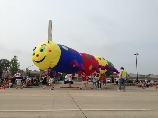 Hot air balloon caterpillar! The two balloons were hands down the coolest part of the annual parade!