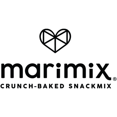 Marimix Crunch-Baked Snackmix black and white logo