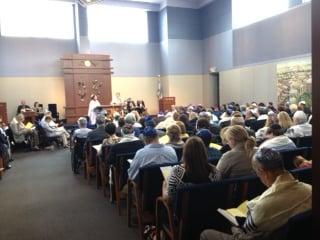 Services at Temple Sinai.